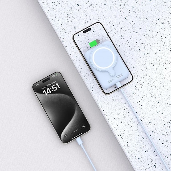 Tech-Protect PB10 Lifemag Magsafe Power Bank 5000mah - Blå Blå