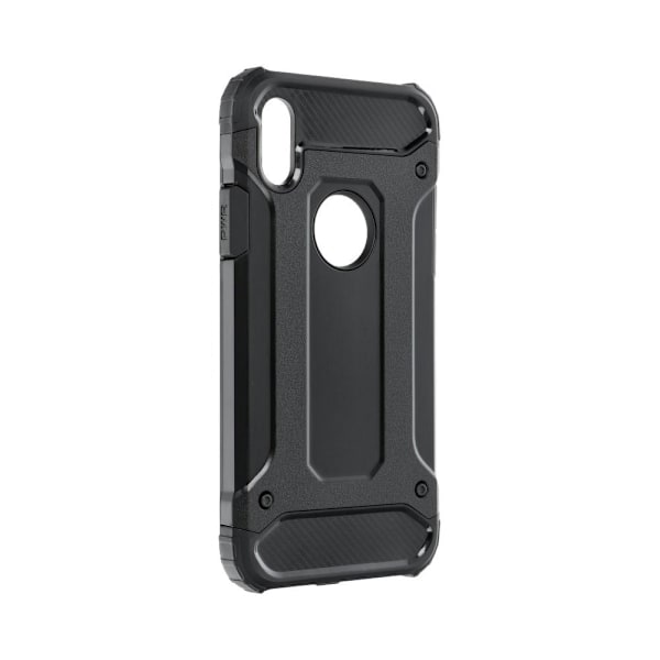 iPhone X/XS Skal Forcell Armor Hårdplast - Svart Svart