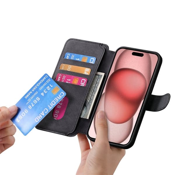 CASENEO iPhone XS Max Plånboksfodral Konstläder - Svart