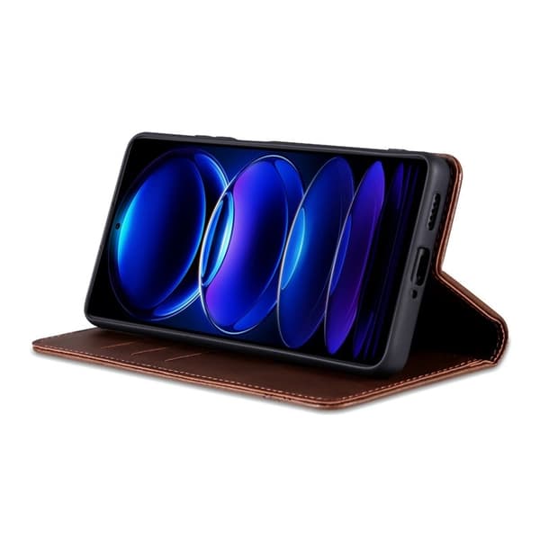 AZNS Samsung Galaxy A16 Plånboksfodral Konstläder - Brun