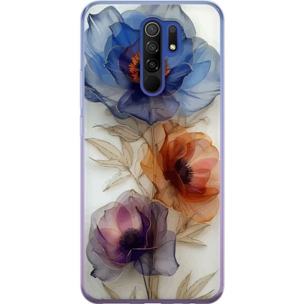 Mobilcover til Xiaomi Redmi 9 med Silke Blomster