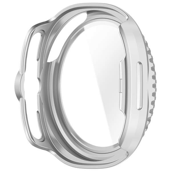 Galaxy Watch 8 Classic (46mm) Skal PC + Härdat Glas Integrerat Silver