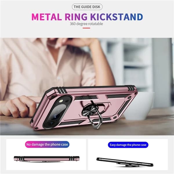 Mobilskal till Google Pixel 10/10 Pro Kickstativ - Roséguld Roséguld