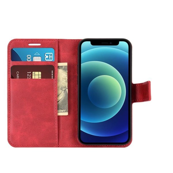 BooM RFID-Skyddat Plånboksfodral iPhone 12 Mini - Röd