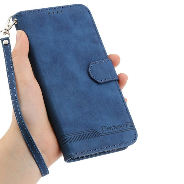 DIERFENG Samsung Galaxy S26 Edge Plånboksfodral Konstläder - Blå