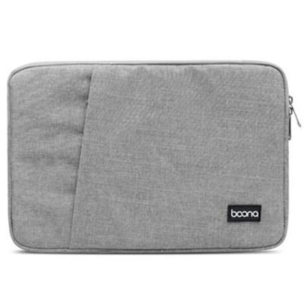 Baona Datorfodral 11" Med Ficka - Grå Grå