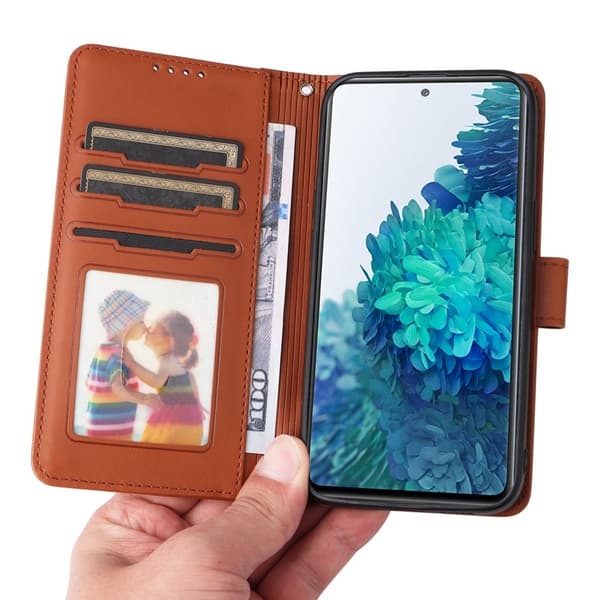 BETOPNICE Samsung Galaxy S20 FE Plånboksfodral i Konstläder - Brun
