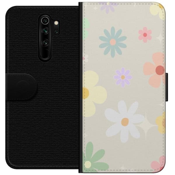 Plånboksfodral till Xiaomi Redmi Note 8 Pro med fejdande blommor