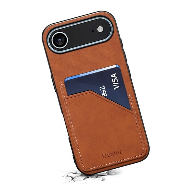 DENIOR Mobilskal till iPhone Air PU Läder + TPU + PC - Brun