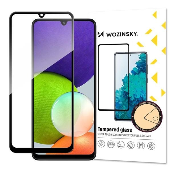 Wozinsky Full Glue Härdat Glas Skärmskydd Galaxy A22 4G - Svart Svart