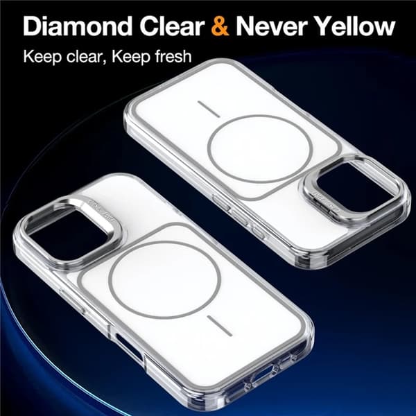 Mobilskal till iPhone 16 Plus MagSafe Lens Kickstand med Handrem - Vit Vit