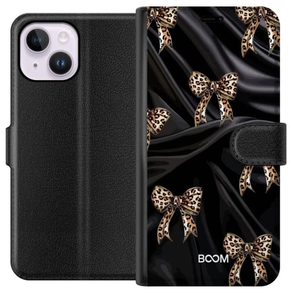 Apple iPhone 15 Plus tegnebog med leopardsløjfe