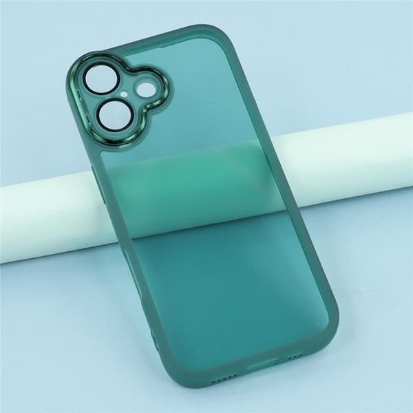 Mobilskal till iPhone 17 Electroplated Kameraram - Grön Grön