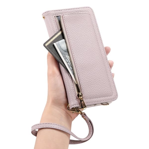 ESEBLE E11 Samsung Galaxy S25 Edge Plånboksfodral Konstläder - Lila