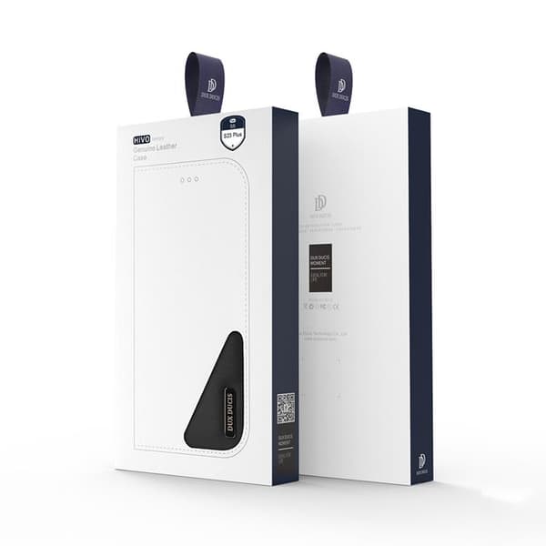 Dux Ducis Galaxy S23 Plus Plånboksfodral Äkta Läder RFID Hivo - Brun Brun