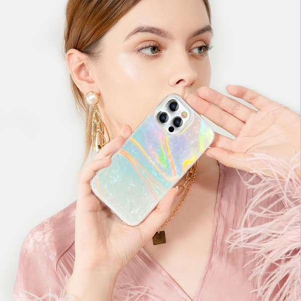 Kingxbar Shell -sarjan kuori iPhone 13 Prolle - helmensininen Blue