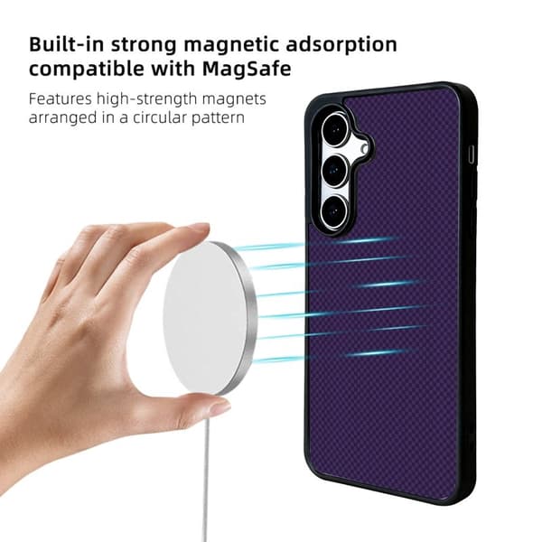 EYCASE Mobilskal för Samsung Galaxy S26 Plus Magnetiskt TPU - Mörklila