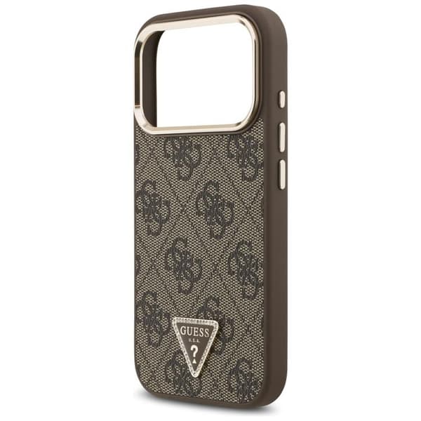 Guess Mobilskal till iPhone 17 Pro MagSafe 4G Triangle Logo - Brun Guld Brun