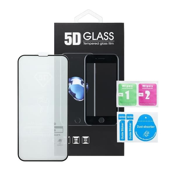 iPhone 16 Pro Max Härdat Glas Skärmskydd 5D Full Glue Matte - Svart Transparent