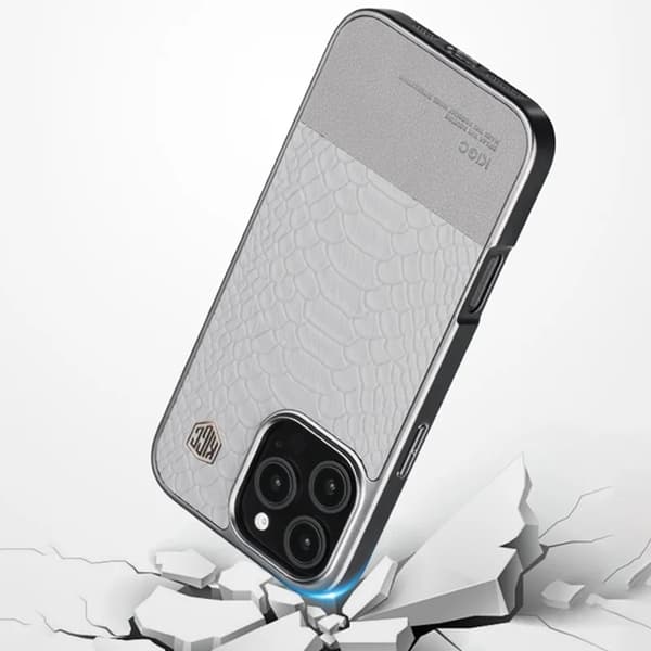 KIGC Mobilskal till iPhone 16 Pro Crocodile Texture - Svart Svart