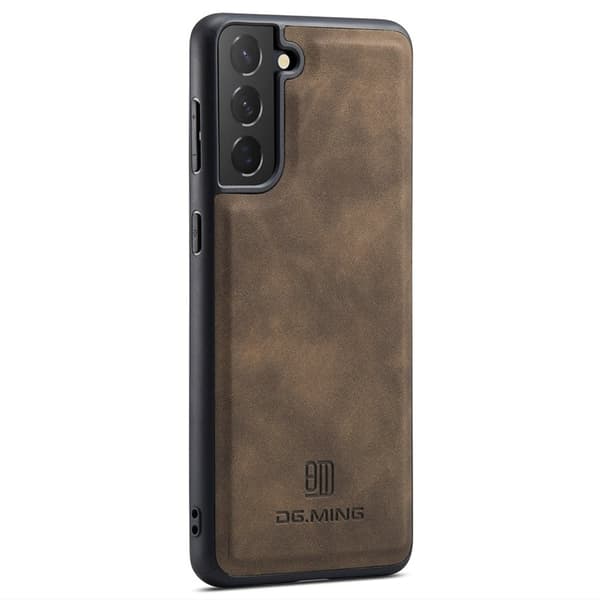 DG.MING Mobilskal till Samsung Galaxy S24 PU Läder Coated - Brun