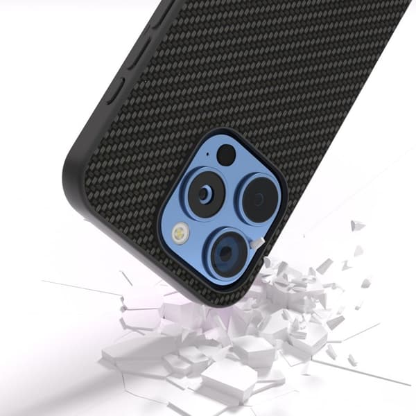 ABEEL Mobilskal till iPhone 16 Pro Max Läder+PC+TPU Svart Svart