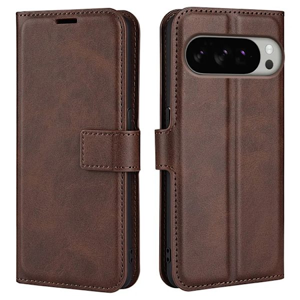 Google Pixel 10 Pro XL Konstläder Plånboksfodral Calf Texture - Brun Brun