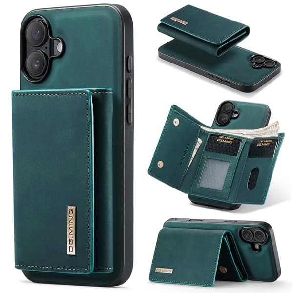DG.MING M1 Series Mobilskal till iPhone 16 Plus Kickstand Grön