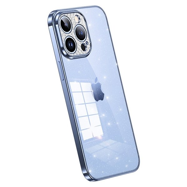 SULADA Mobilskal till iPhone 14 Pro Max TPU Electroplating Blå Glitter