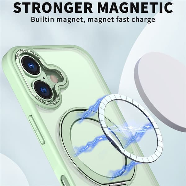 Mobilskal till iPhone 17 MagSafe TPU + Acrylic Kickstand - Grön Grön