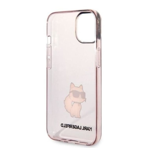 Karl Lagerfeld iPhone 14 Skal Ikonik Choupette - Rosa