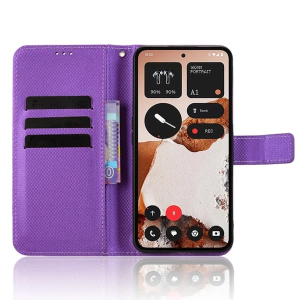 Nothing CMF Phone 2 Pro Plånboksfodral Diamond Konstläder - Lila Lila