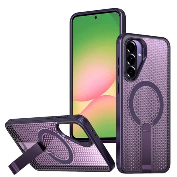 Mobilskal till Galaxy A56 5G Magsafe Grid Texture Lila
