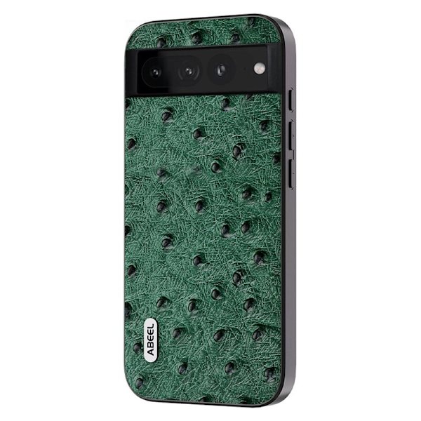 ABEEL Mobilskal till Google Pixel 8 Pro Shockproof Grön Äkta Läder