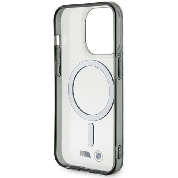 BMW Mobilskal till iPhone 14 Pro Magsafe Silver Ring - Transparent Transparent