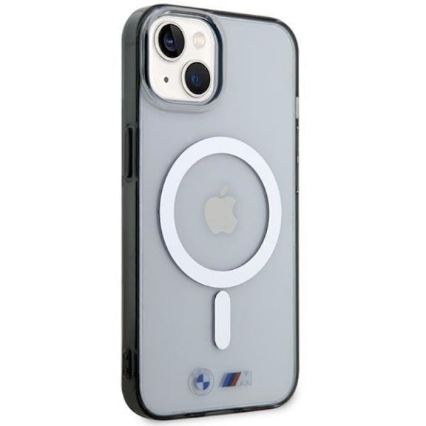 BMW Mobilskal till iPhone 14 Plus Magsafe Silver Ring - Transparent Transparent