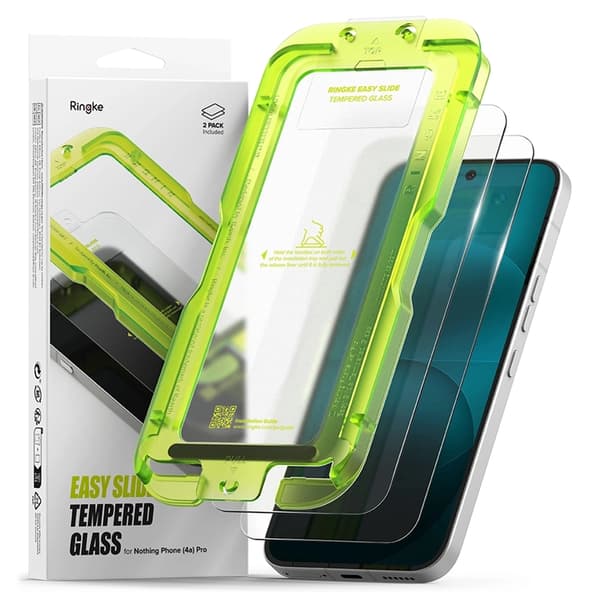 [2-Pack] Ringke Härdat glas Skärmskydd Nothing Phone 4a Pro Easy Slide
