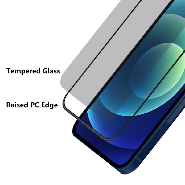 [2-PACK] Privacy Härdat Glas Skärmskydd iPhone 13 Pro Max - Svart Svart