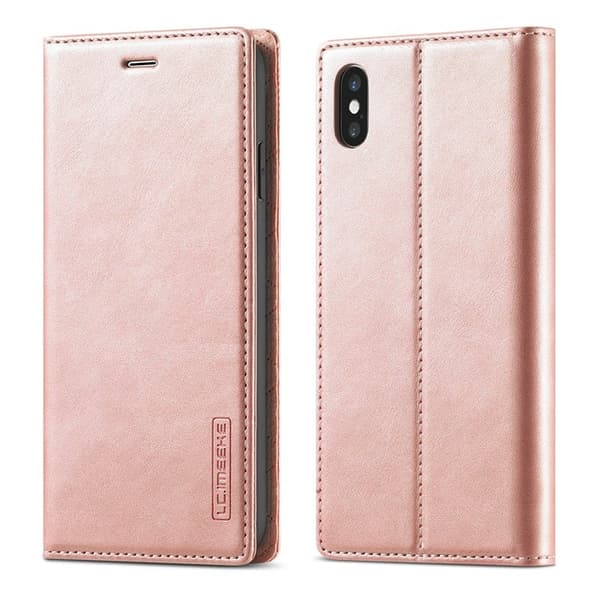 LC.IMEEKE Mobilskal till iPhone XS Max KonstLäder - Roséguld