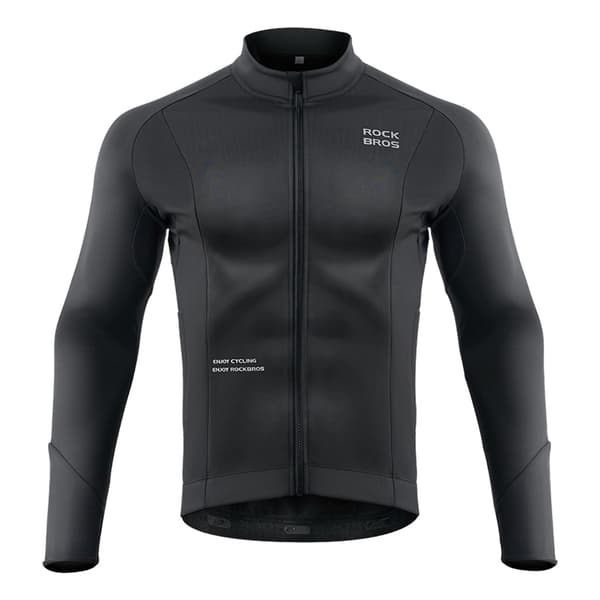 Rockbros Långärmad Cykeltröja Höst/Vinter L - Svart