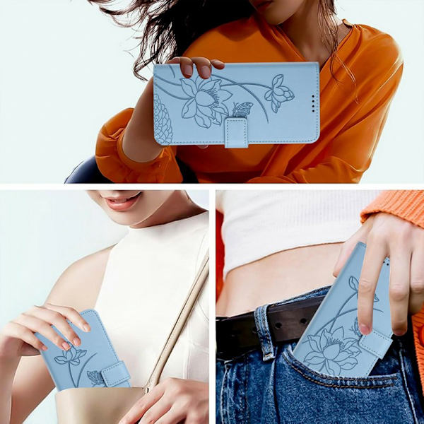 Plånboksfodral för Samsung Galaxy S26 Plus Konstläder Ställ - Blå