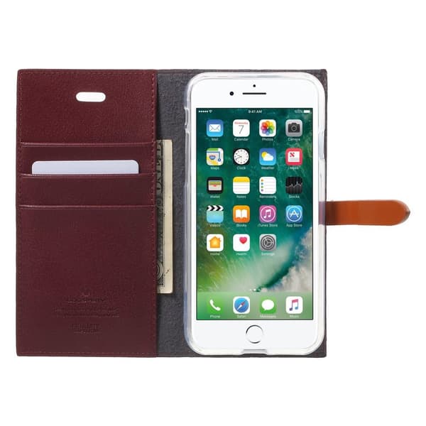 Mercury Romance Diary -kotelo Apple iPhone 6 (S) Plus - Viininpunainen Red