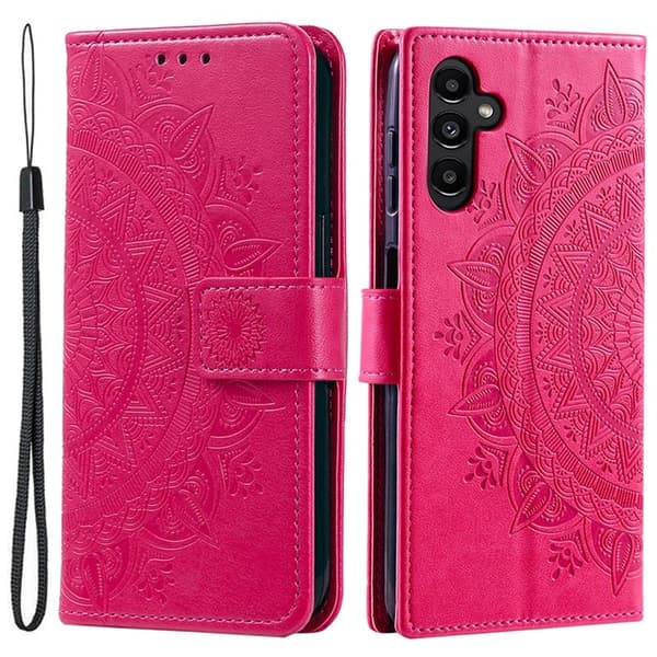ABEEL Samsung Galaxy A55 5G Plånboksfodral Konstläder - Rosa