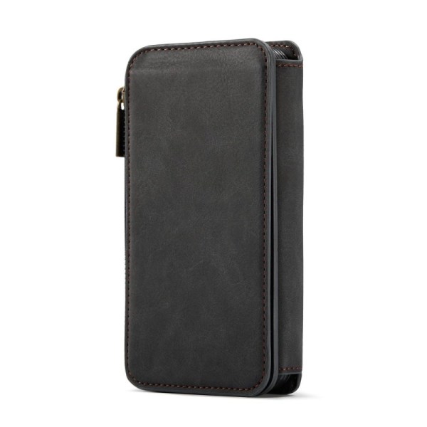 CASEME avtagbart Äkta Läder Plånboksfodral iPhone 12 Pro Max - S Svart
