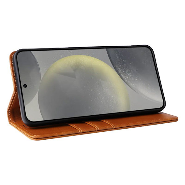 Plånboksfodral för Samsung Galaxy S26 Plus RFID Blocking Konstläder - Brun