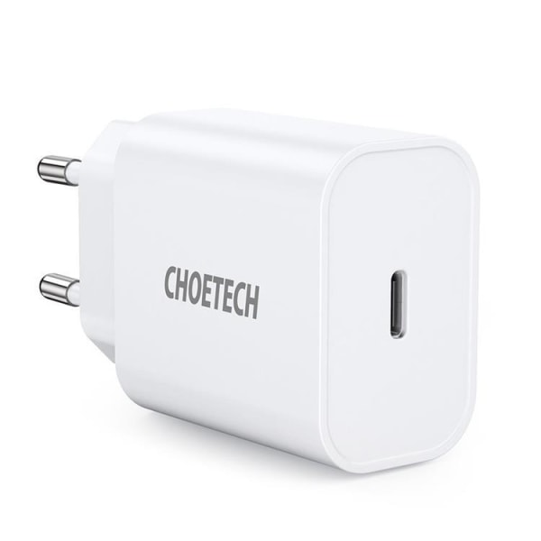 Choetech PD seinälaturi USB-C 20W - valkoinen