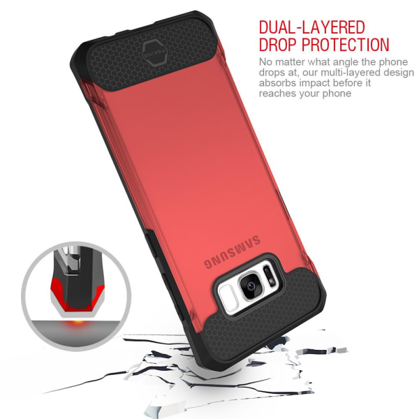 Itskins Spina -kuori Samsung Galaxy S8 Plus -puhelimelle - punainen Red