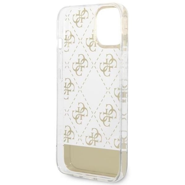 GUESS iPhone 14 Plus Skal Pattern Script - Guld