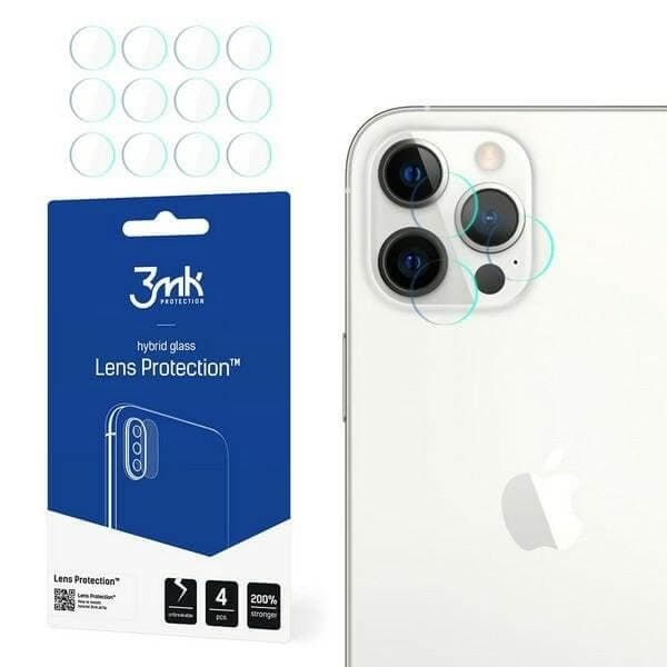 3MK Lens Protect iPhone 12 Pro Max Kameranslinskydd 4 st Transparent