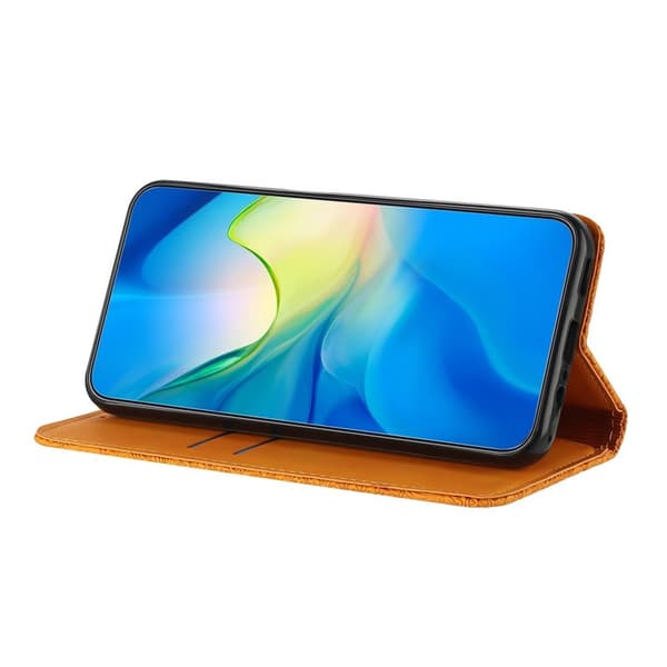 Plånboksfodral för Samsung Galaxy S26 Plus Konstläder Ställ - Gul